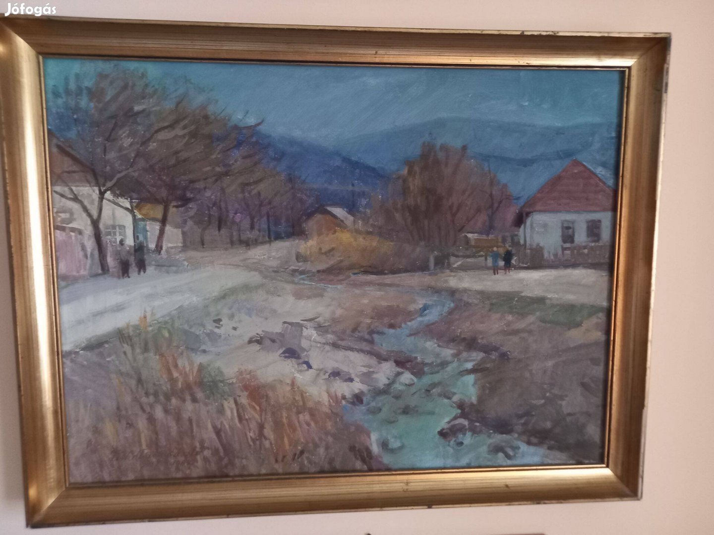 Zirkelbach László (1916-2014) faluvég festmény