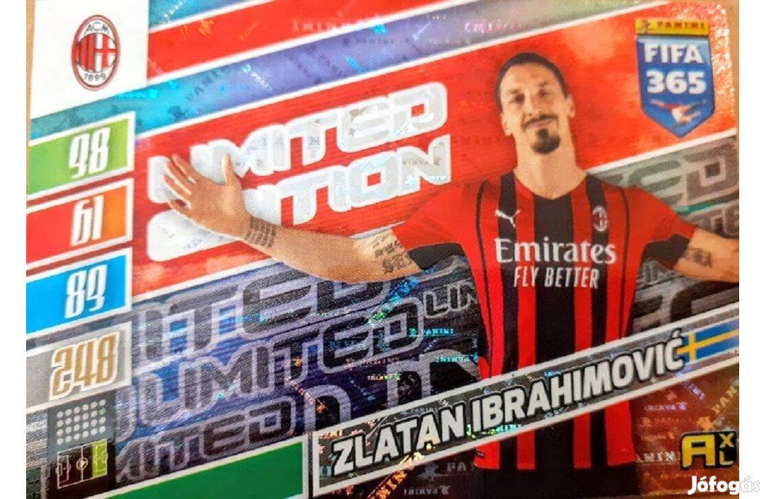 Zlatan Ibrahimovic AC Milan XXL Limited focis kártya Panini 2022