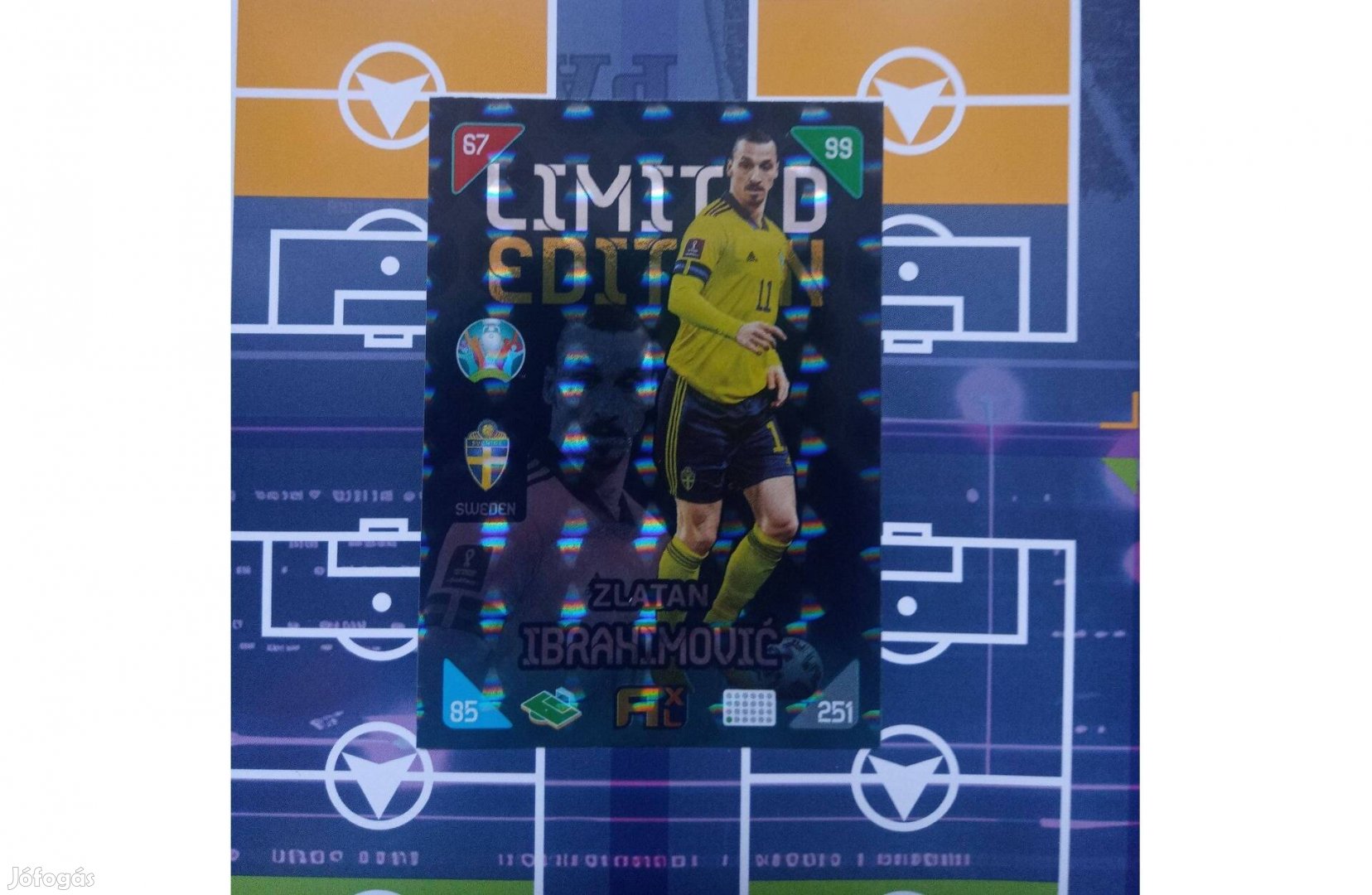 Zlatan Ibrahimovic (Svédország) Panini Euro 2020 Limited focis kártya