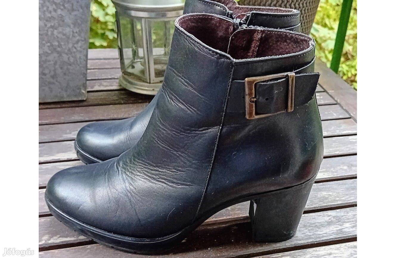 Znk női bőr bokacsizma, méret: 38-as