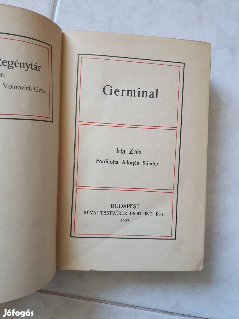 Zola - Germinal antik