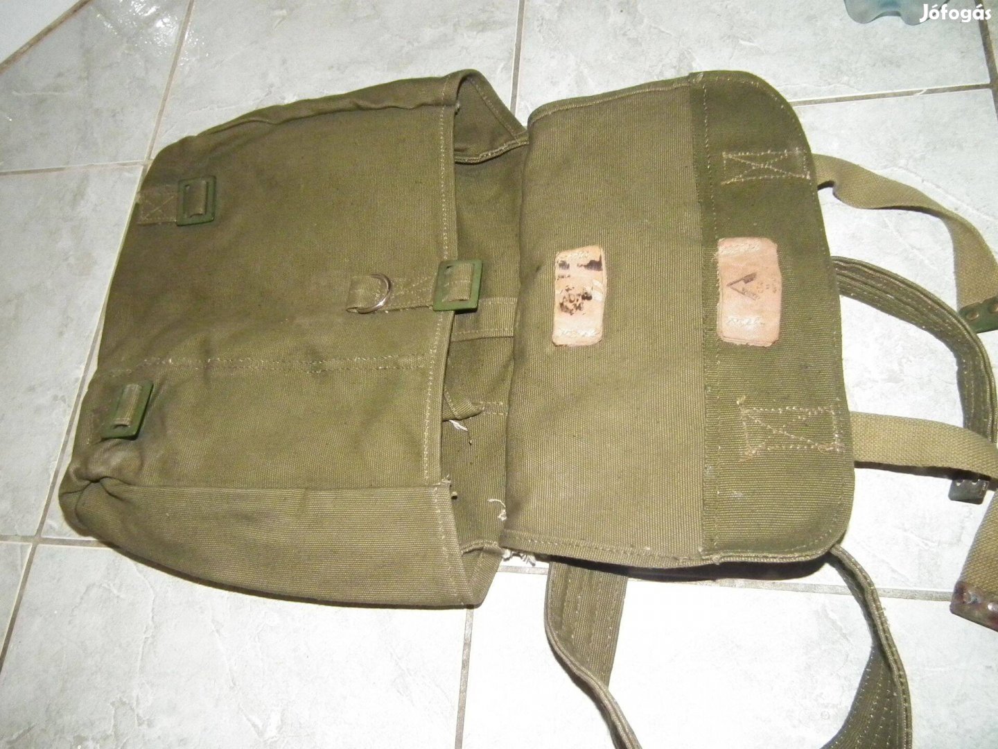 Zöld NOS strapabíró retró katonai táska military válltáska