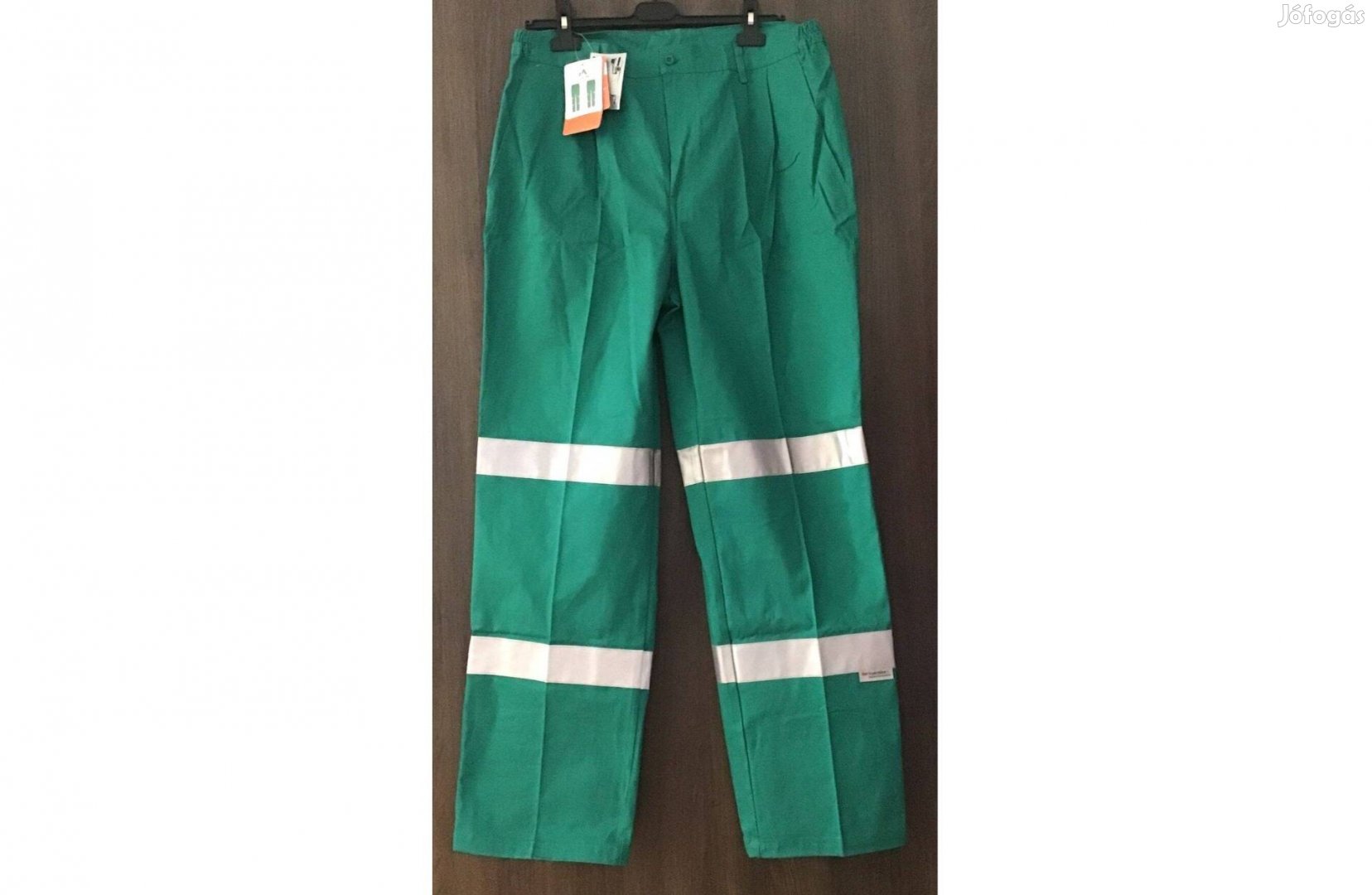 Zöld, jól láthatósági, férfi nadrág. (Új, címkés.) XL-es