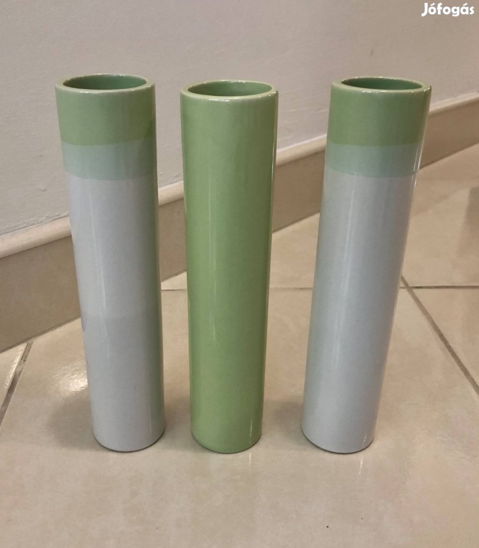 Zöld- szürke váza szett / 3 db-os