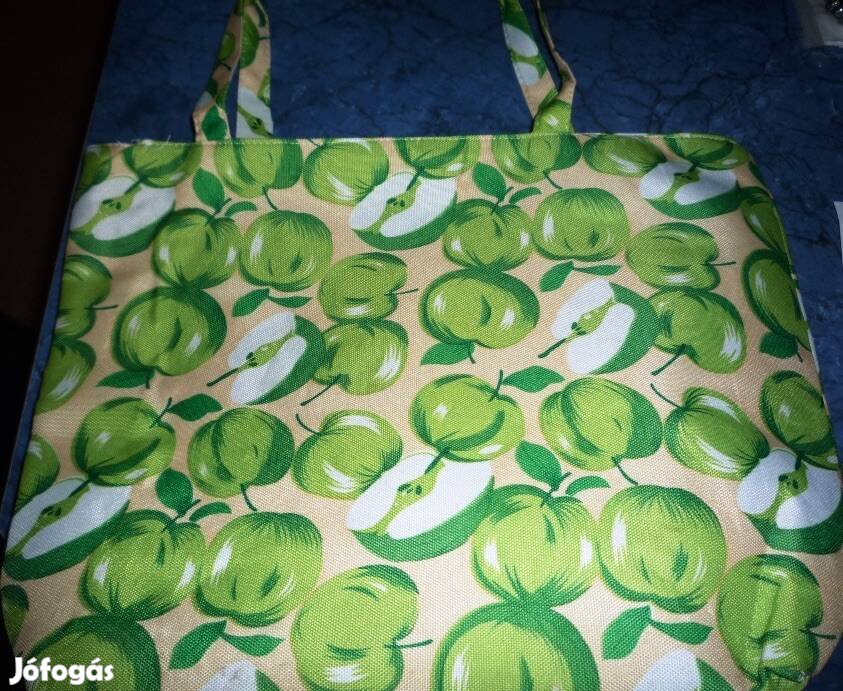 Zöld almás bevásárló táska