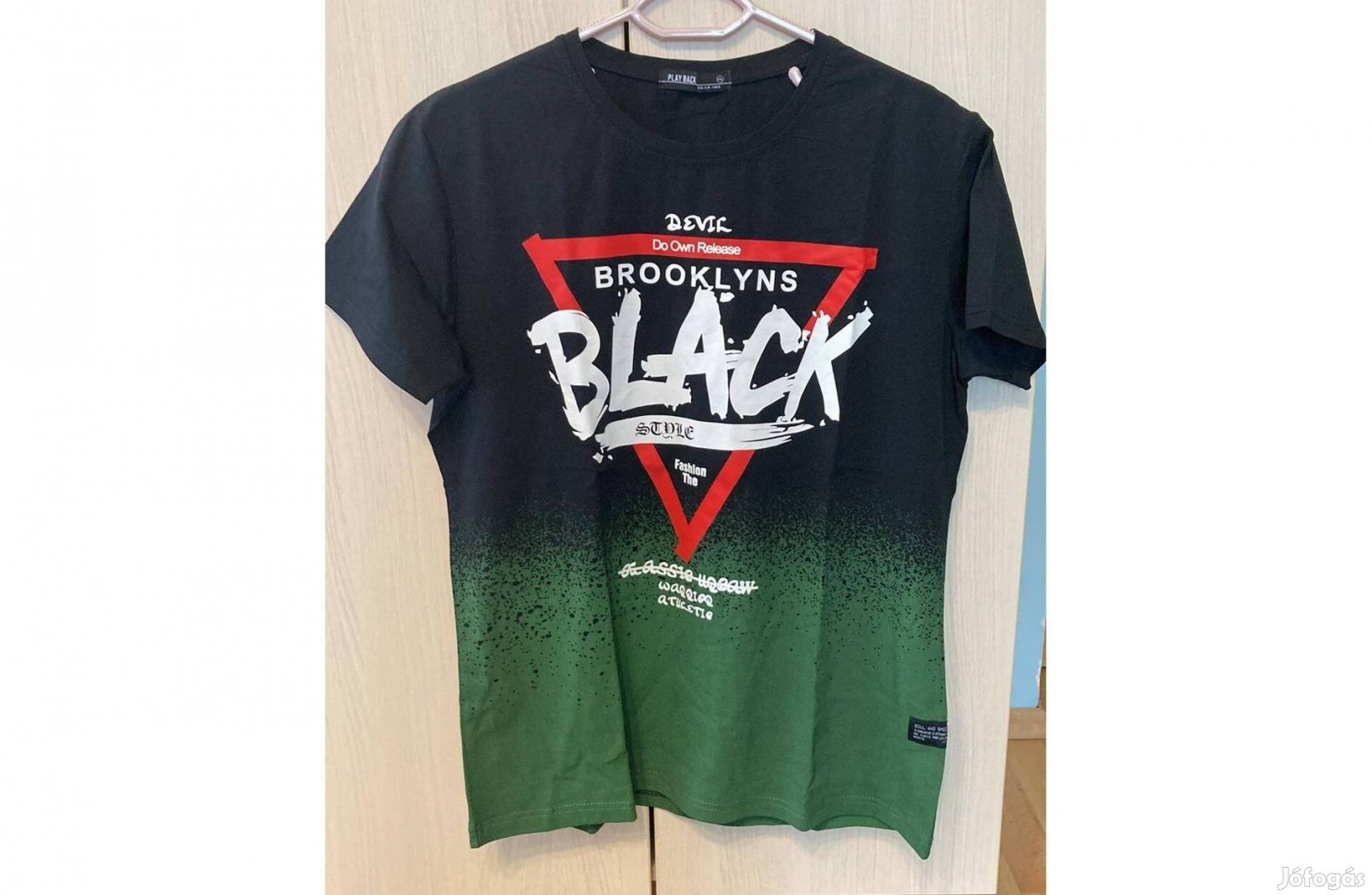 Zöld-fekete Black Brooklyns férfi póló