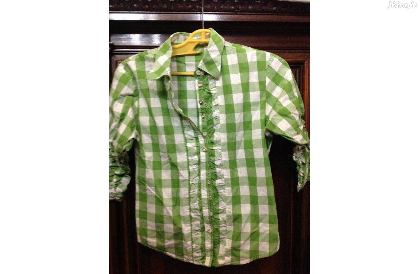 Zöld kockás női ing
