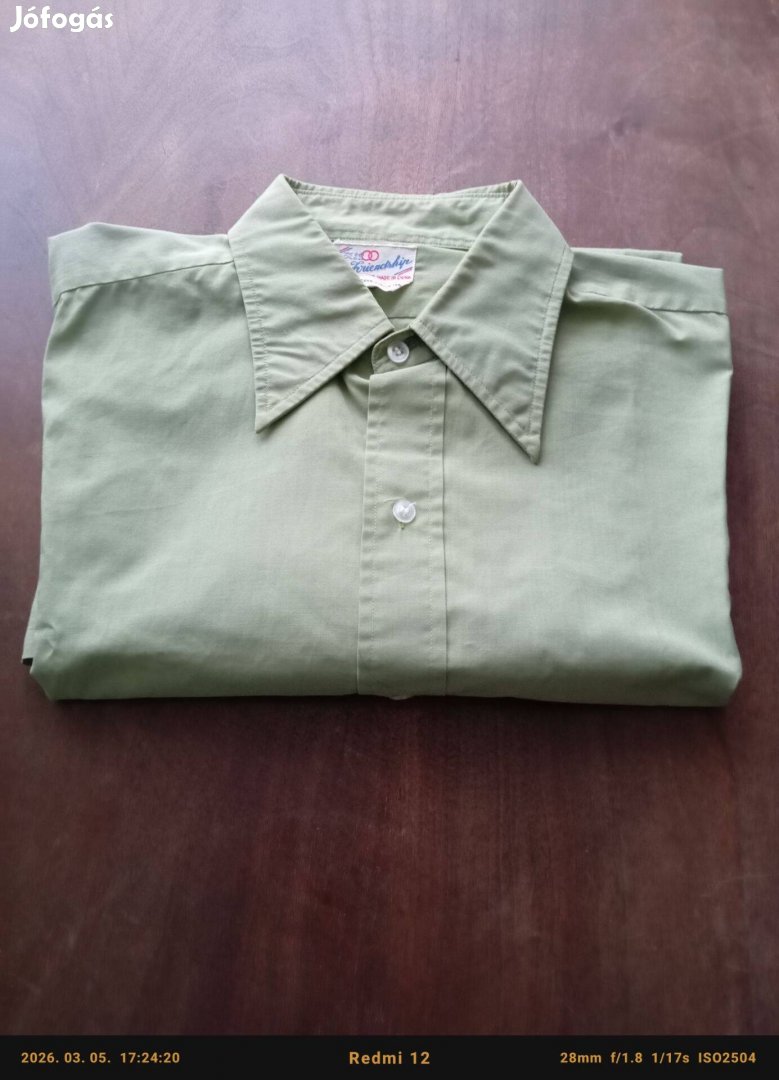 Zöld rövid ujjú férfi ing