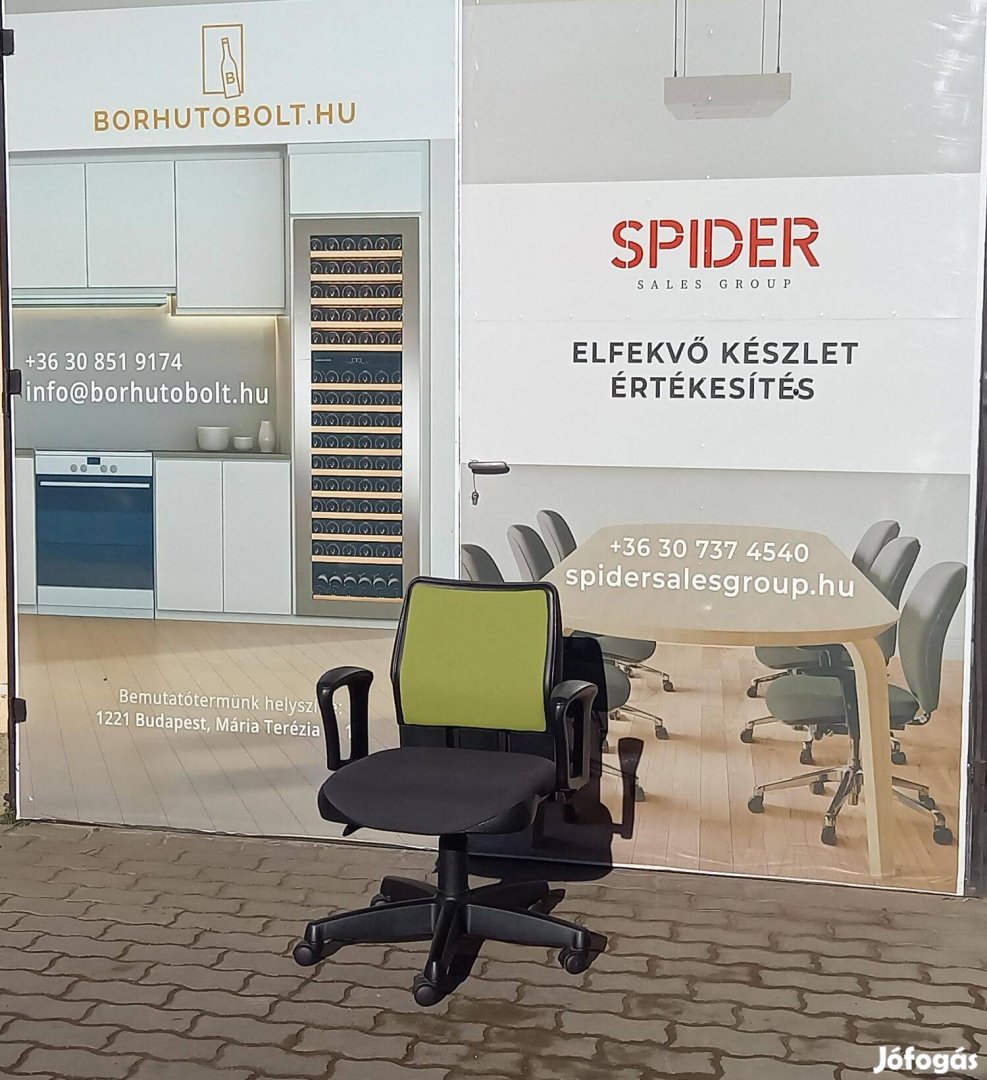 Zöld színű gurulós szék, forgószék, Steelcase Strafor - használt szék