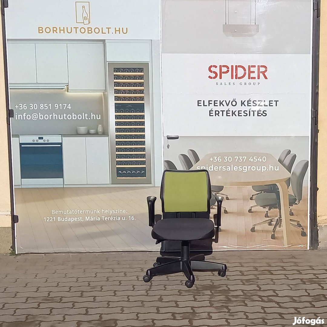 Zöld színű gurulós szék, forgószék, Steelcase Strafor - használt szék