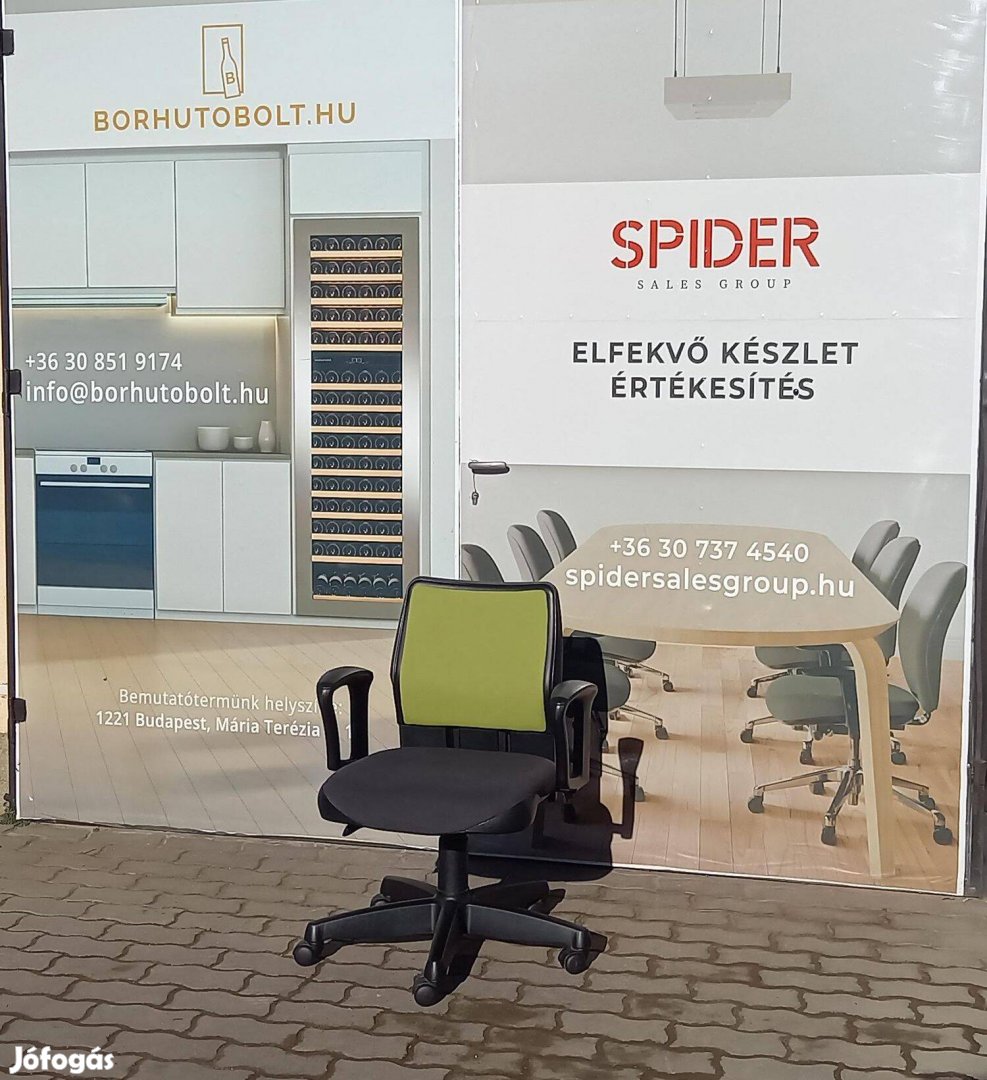 Zöld színű gurulós szék, forgószék, Steelcase Strafor - használt szék