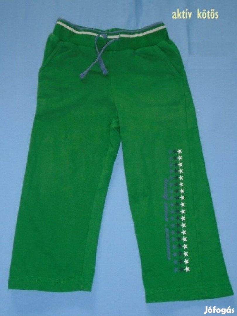 Zöld színű szabadidőnadrág 2-3 évesre (méret 98) nadrág
