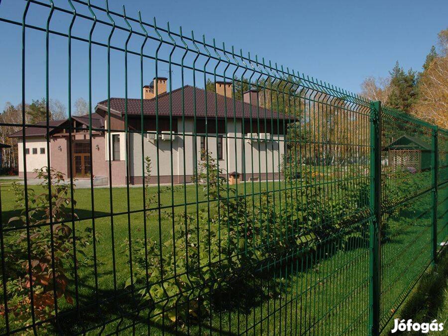 Zöld színű táblás kerítés panel elem 200x100 cm! kerítésrendszer