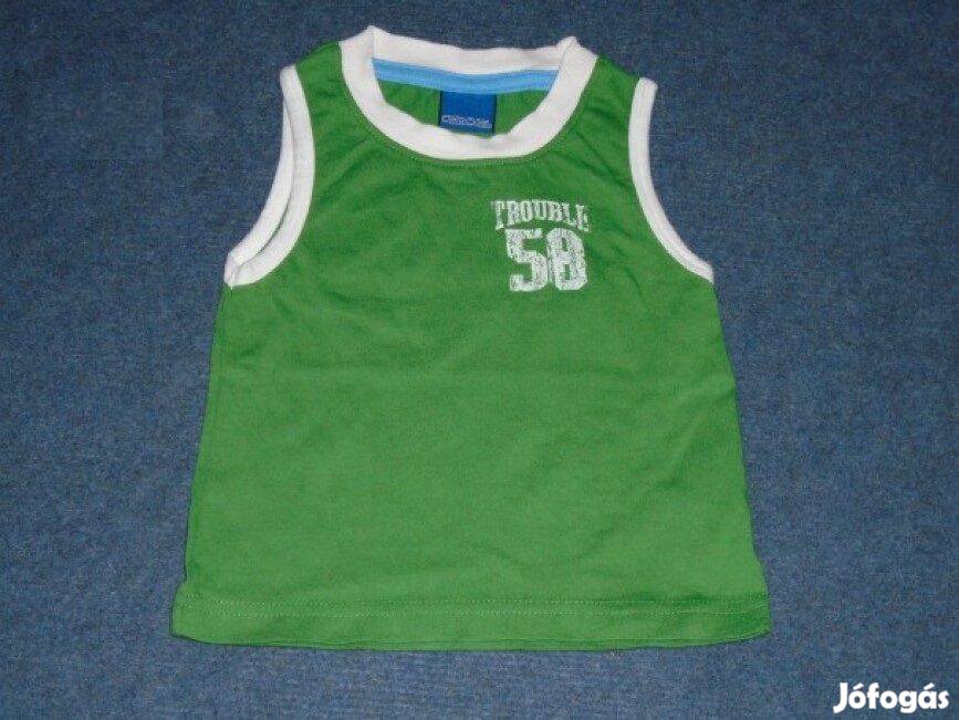 Zöld színű ujjatlan póló trikó nyári póló 9-12 hó méret 80