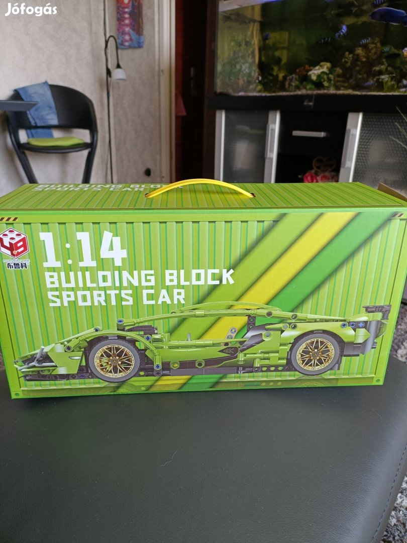 Zöld versenyautó Lego szisztémával összerakható, Újpesten eladó 