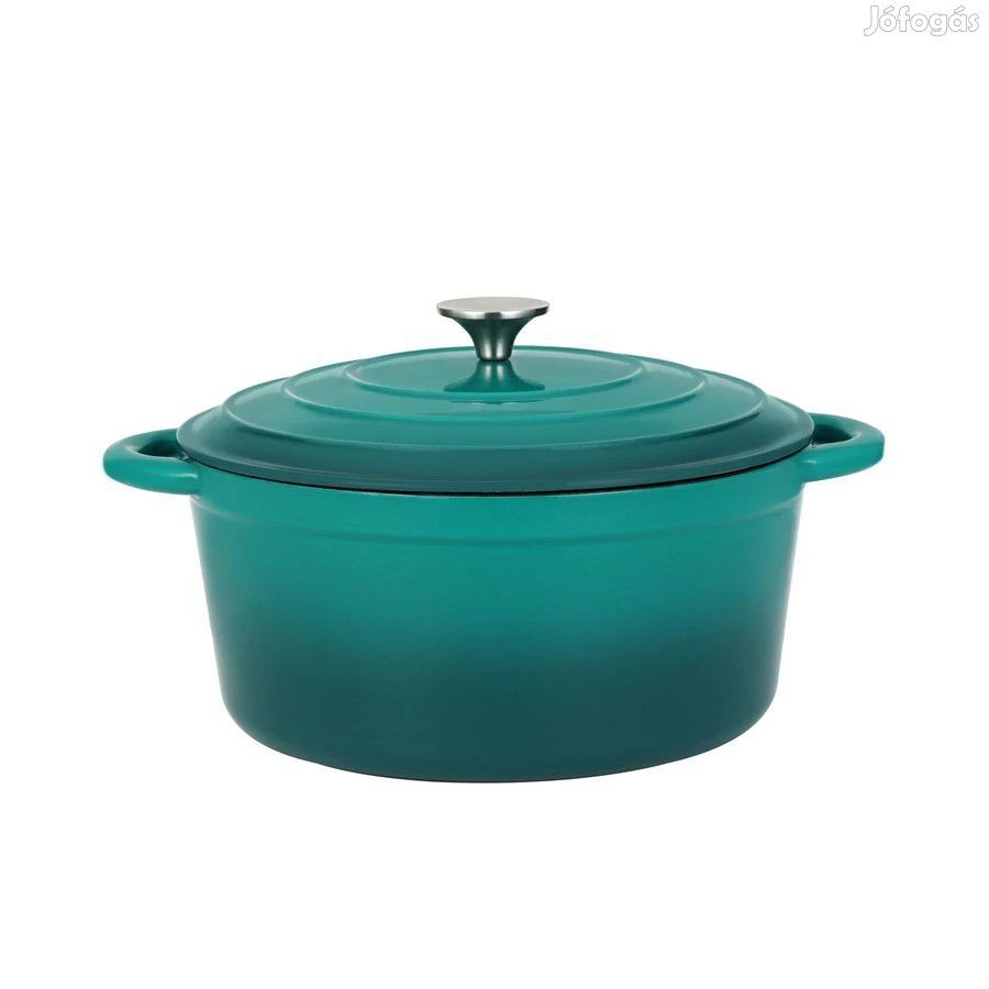 Zománcozott öntöttvas lábas 28 cm türkizkék