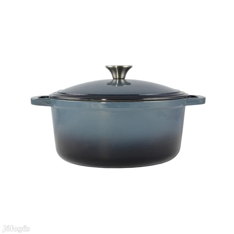 Zománcozott öntöttvas lábas 28cm acélkék