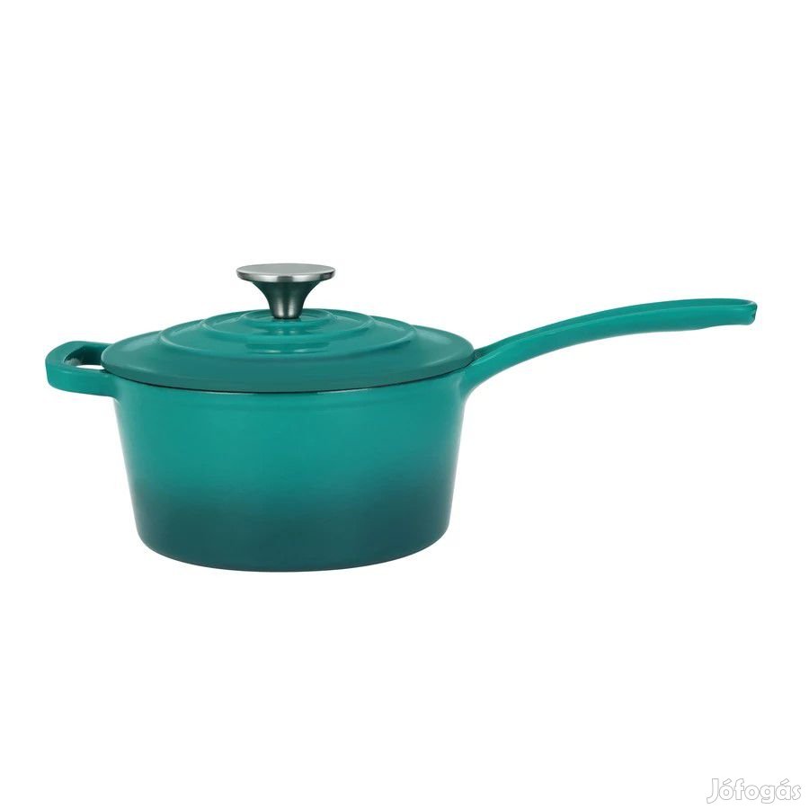 Zománcozott öntöttvas nyeles lábas fedővel 19 cm, 1,9