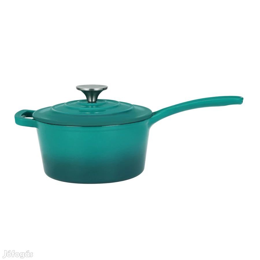 Zománcozott öntöttvas nyeles lábas fedővel 19 cm, 1,9