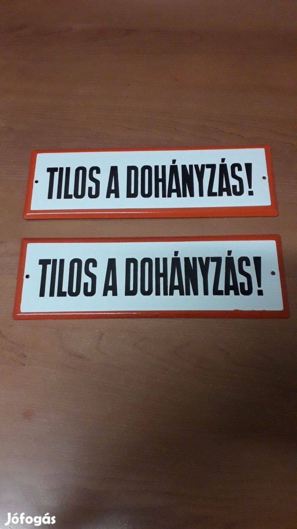 Zománctábla tábla Tilos a dohányzás jelű