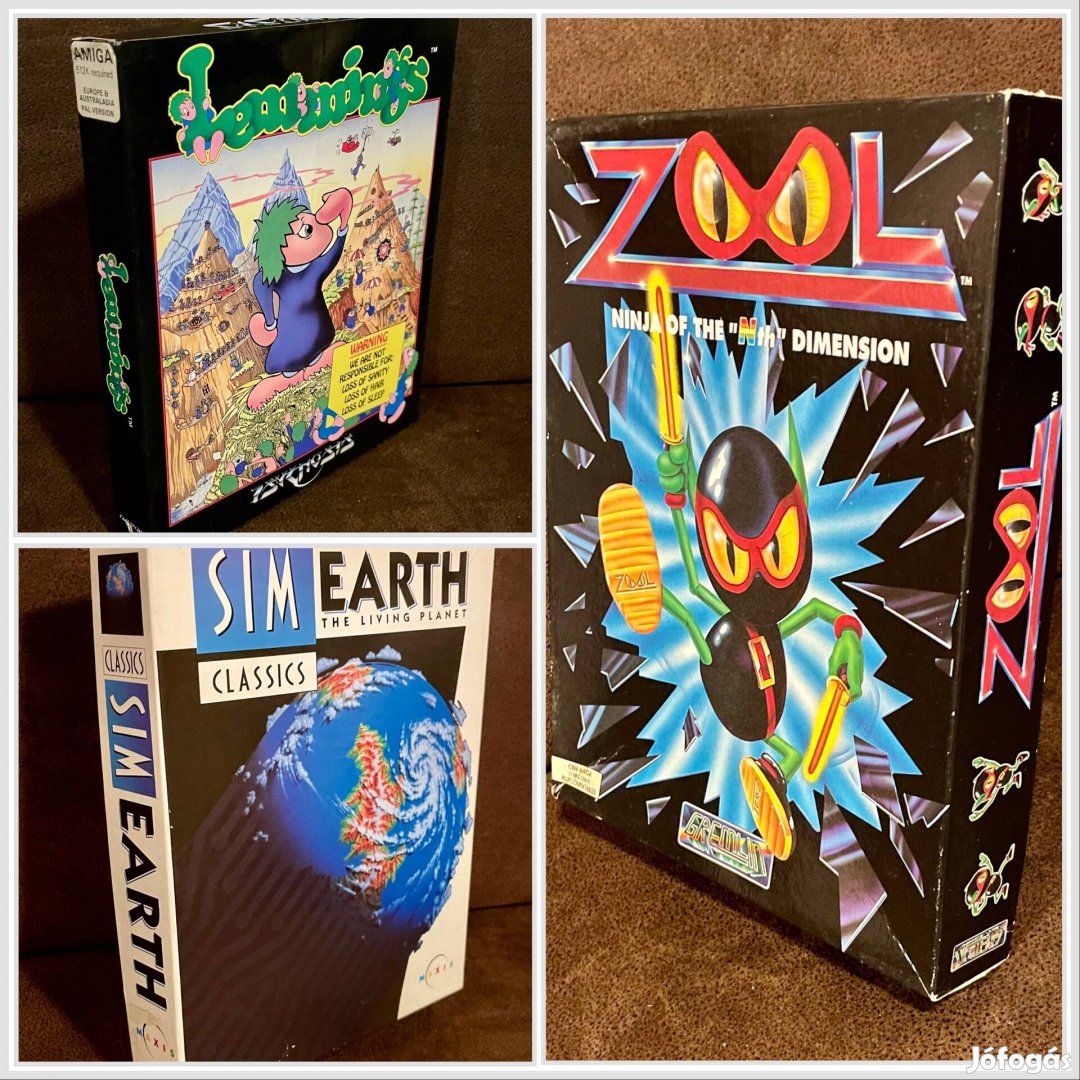 Zool, Lemmings, Simearth, Amiga Big Box játékok