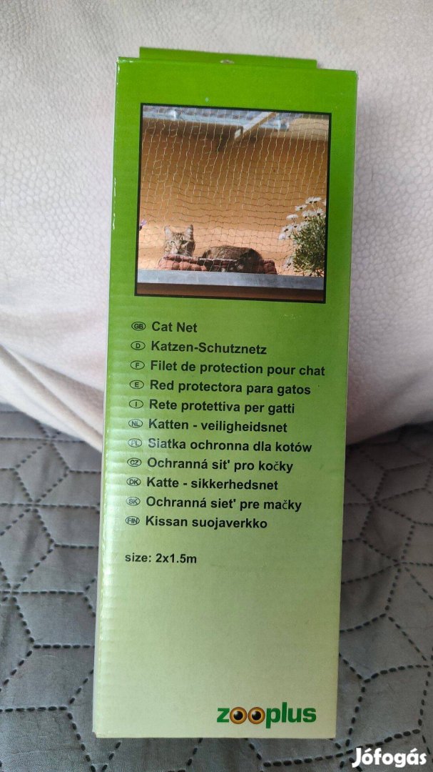 Zooplus cica macska átlátszó védőháló védőrács 2x1.5m