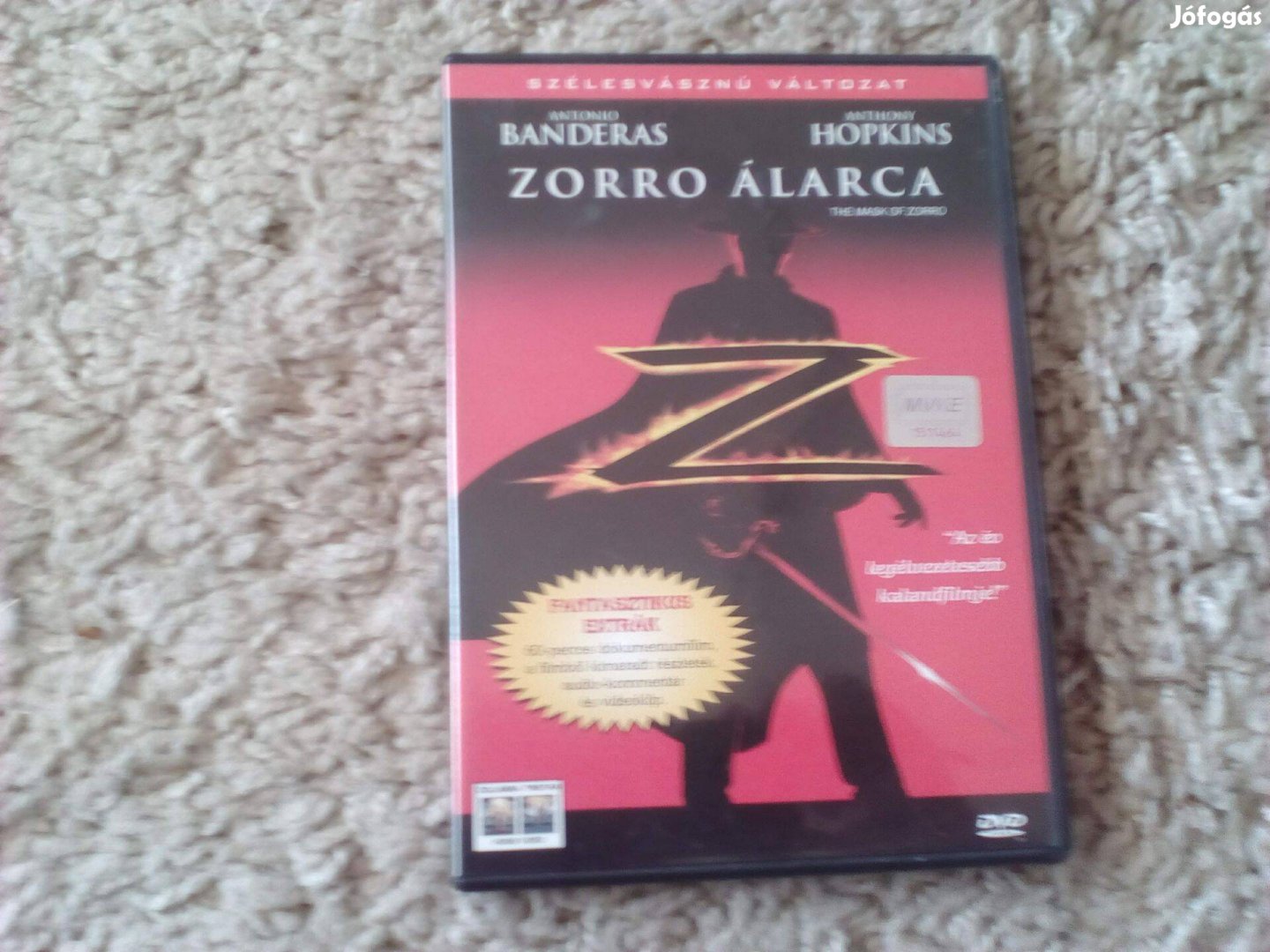 Zorro álarca - eredeti DVD első kiadás