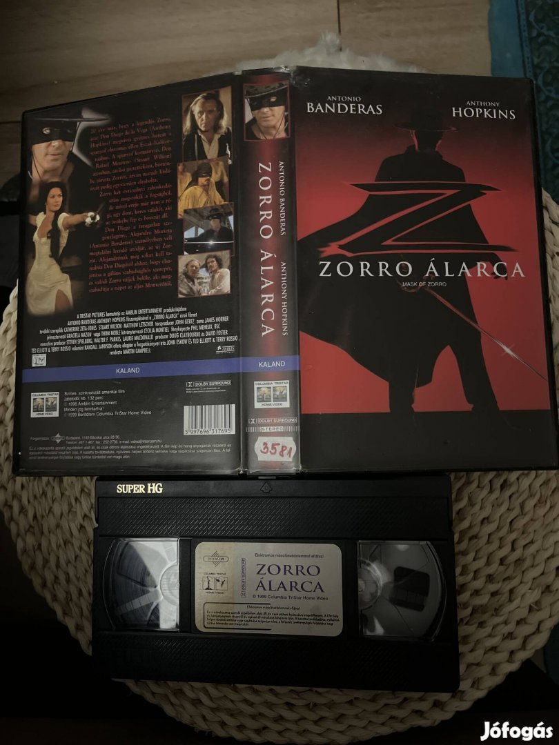 Zorro álarca vhs