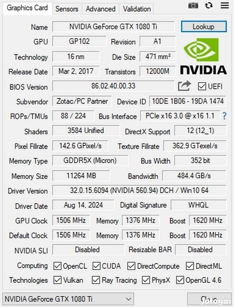 Zotac Nvidia Gtx 1080 ti