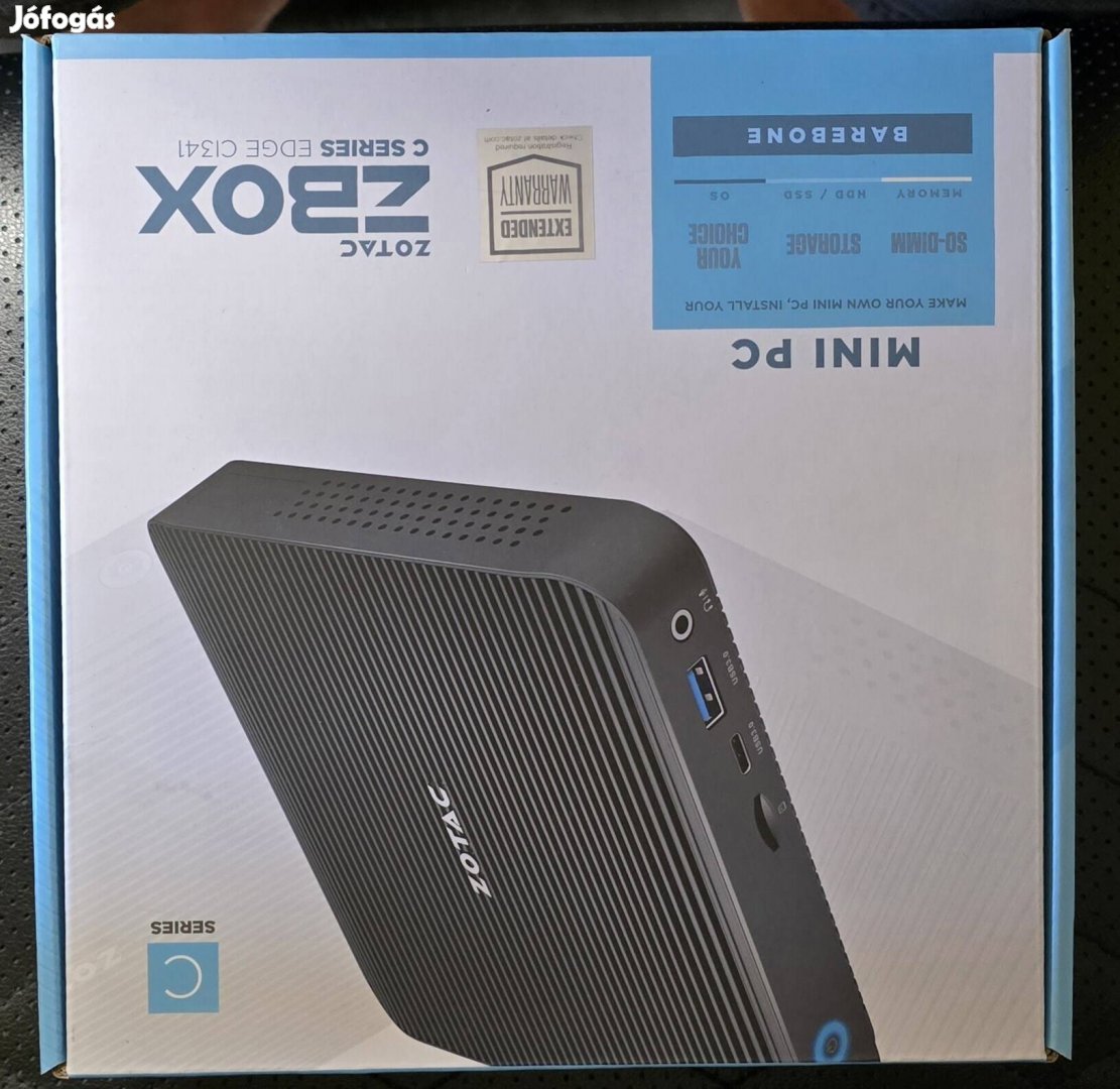 Zotac Zbox CI341 Zbox-CI341-BE Számítógép konfiguráció ,új eladó