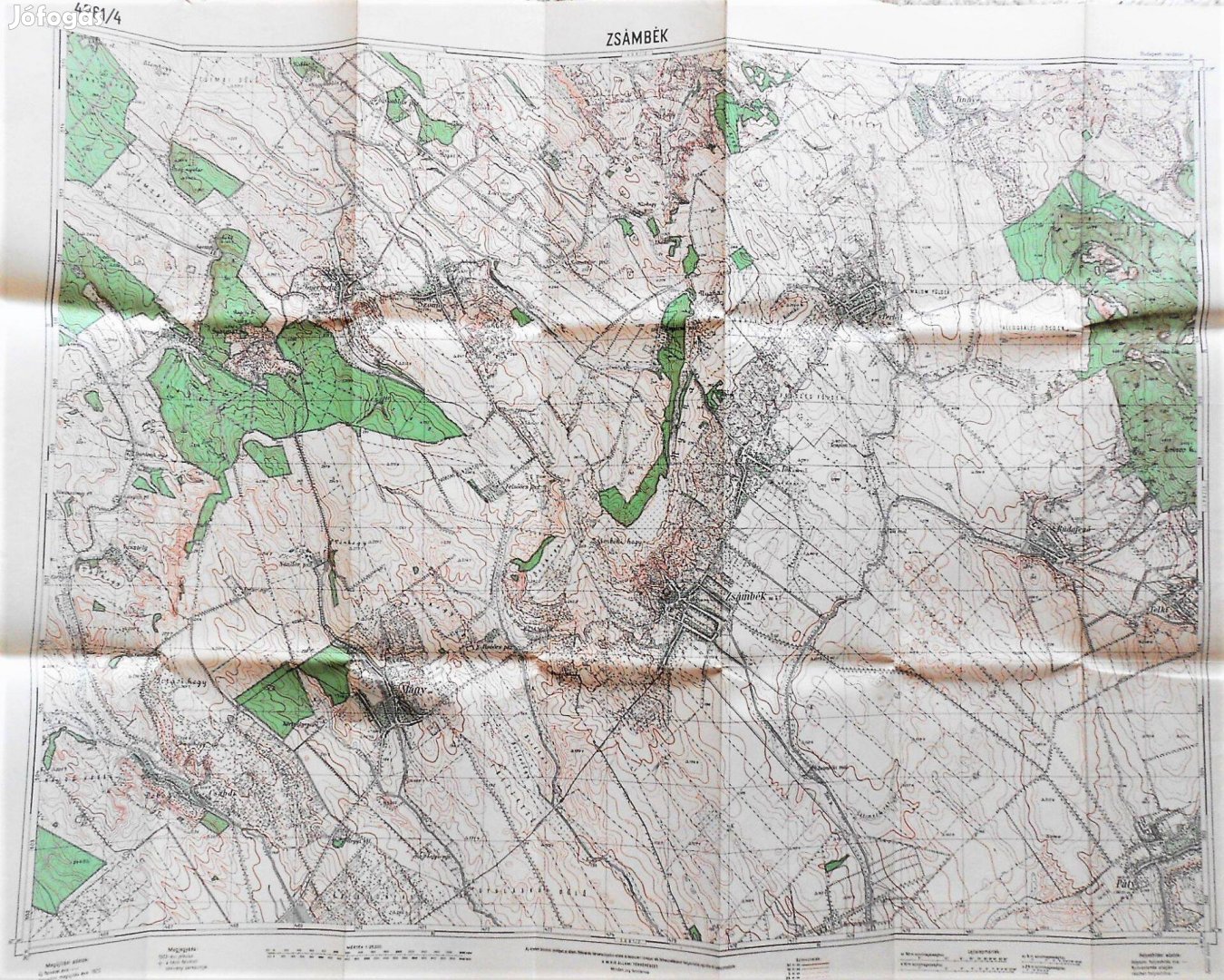 Zsámbék Telki Budajenő Páty környéke régi térkép 1928