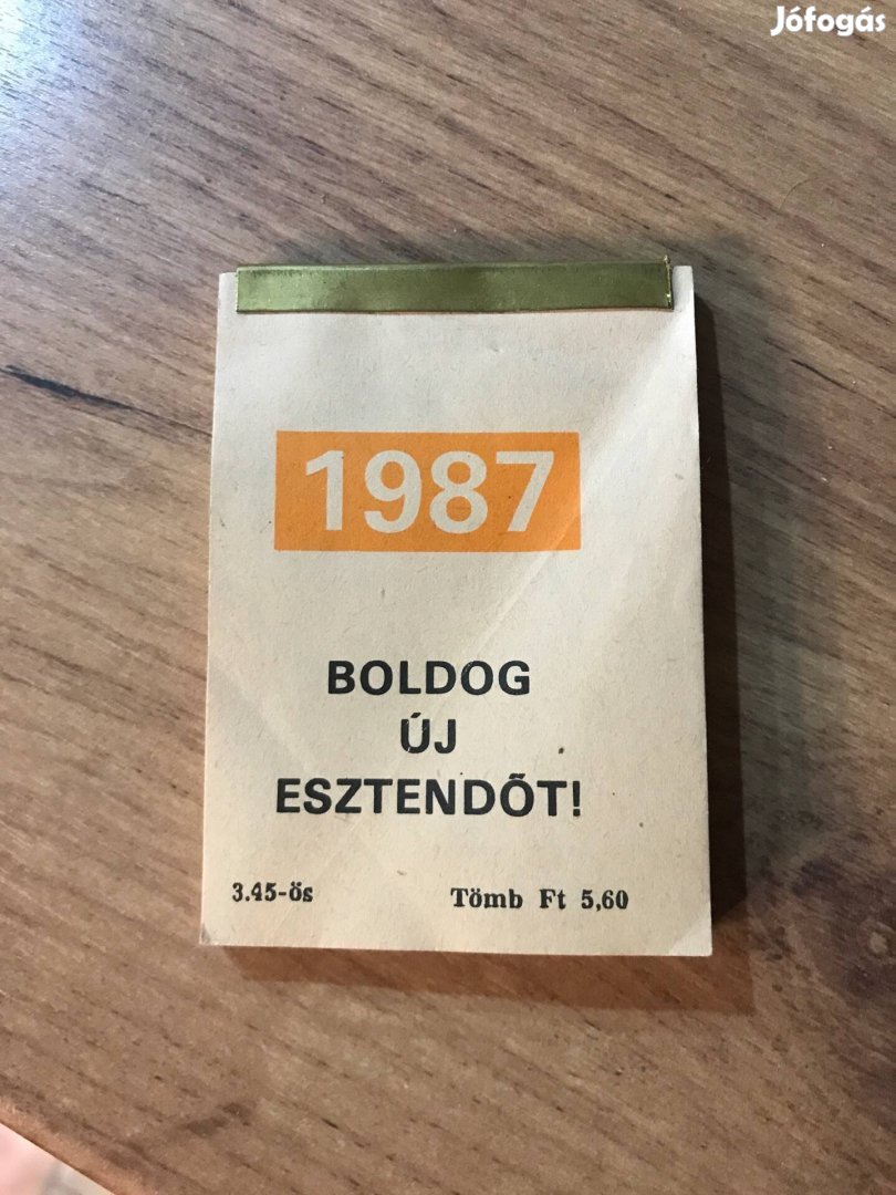 Zsebnaptár, mininaptár receptekkel 1987-es!