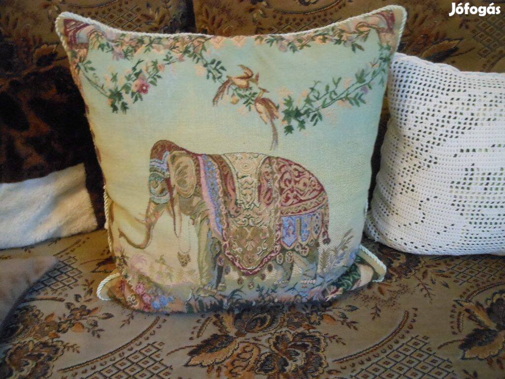 Zsinoros elefántos gobelinszőttes két oldalas 40x40cm