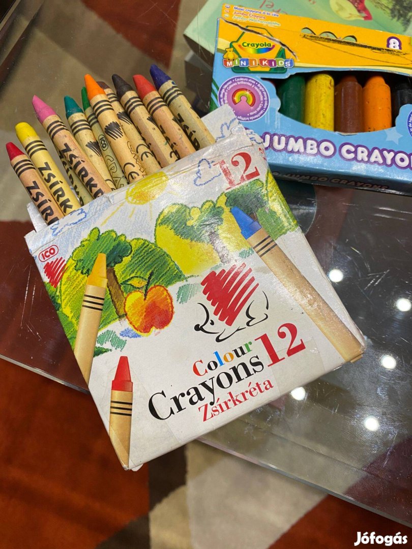 Zsírkréta Crayola 8 db-os színes tömzsi/ICO Süni Crayons 36db-os