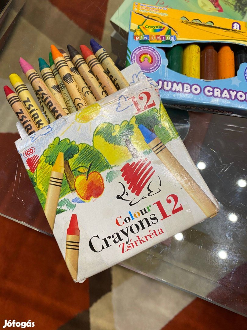 Zsírkréta Crayola - 8 db tömzsi / ICO Süni Crayons 36 db pakk