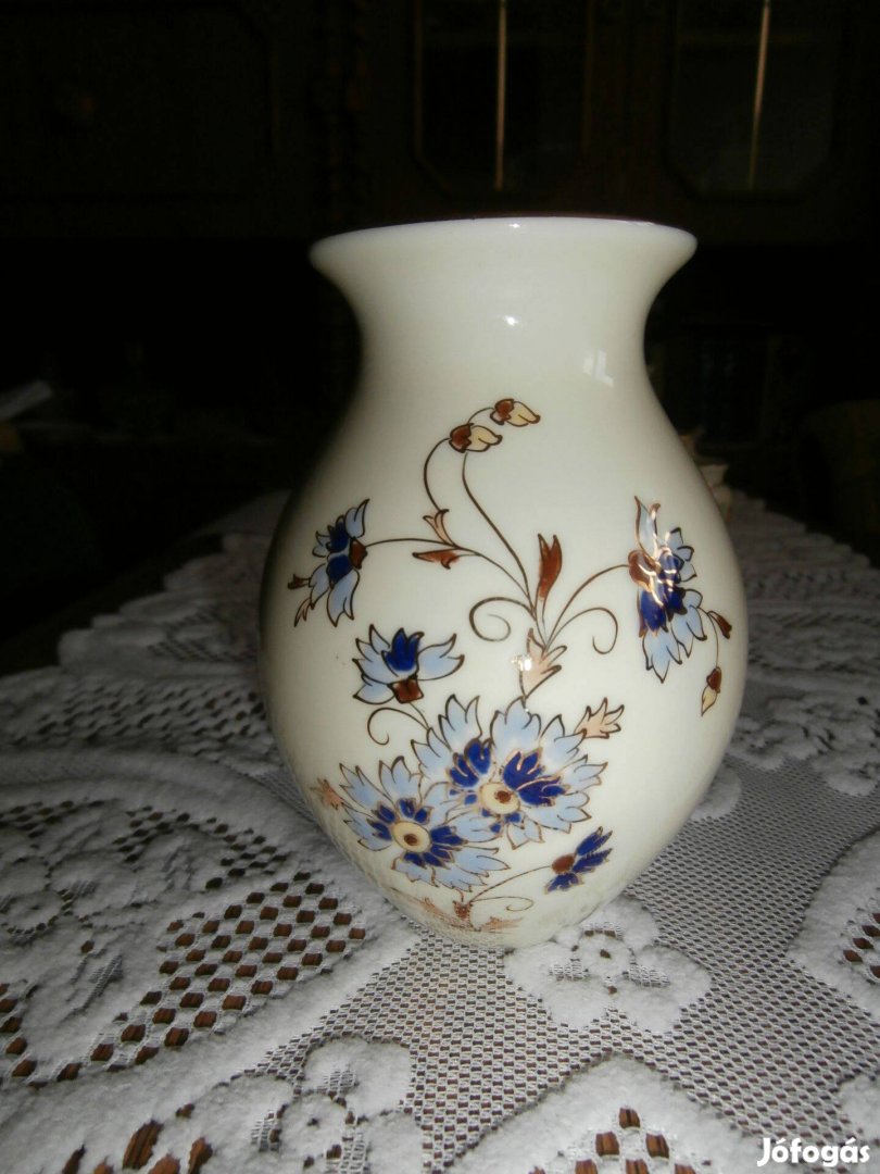 Zsolnai, porcelán búzavirágmintás váza, eladó Szombathelyen 5 000 Ft