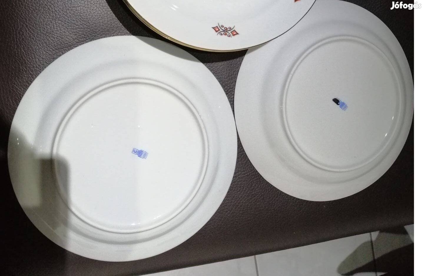 Zsolnai porcelán készlet lapos tányér ,újszerű ,6db