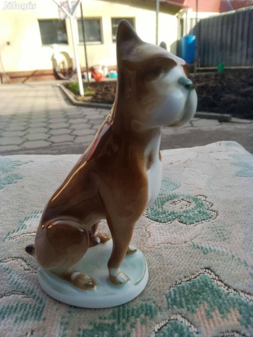 Zsolnay Boxer Kutya Hibátlan állapotban