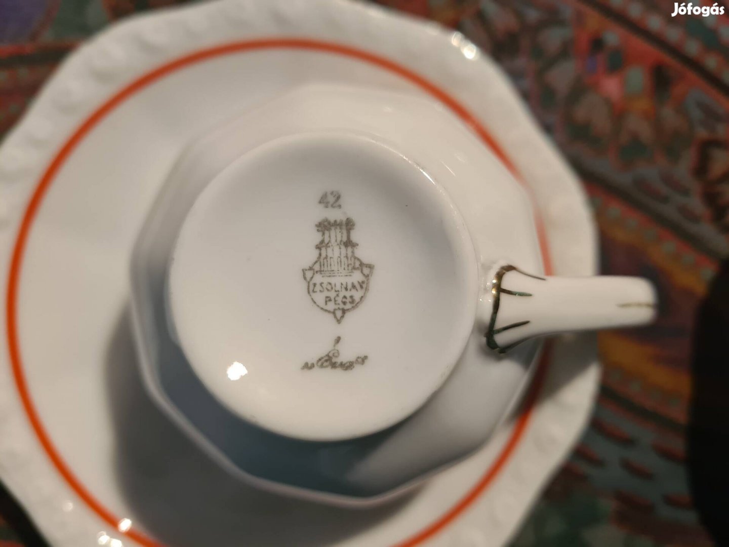 Zsolnay Éva pajzspecsétes étkészlet tányér szett