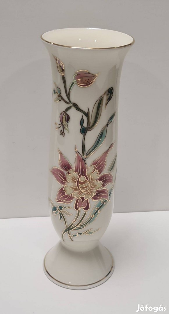 Zsolnay Liliom / Orchidea mintás talpas Váza #2261
