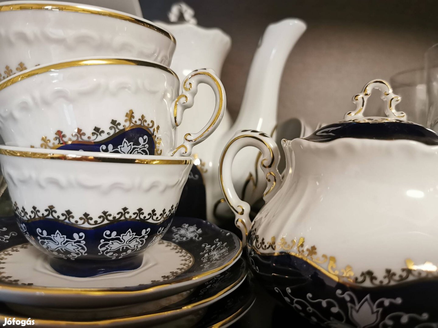 Zsolnay Pompadour II porcelán mokkás készlet eladó 
