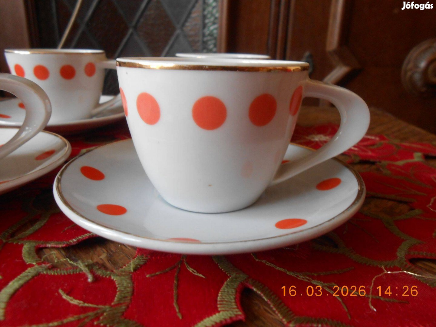 Zsolnay Várdeák kávés pöttyös csésze