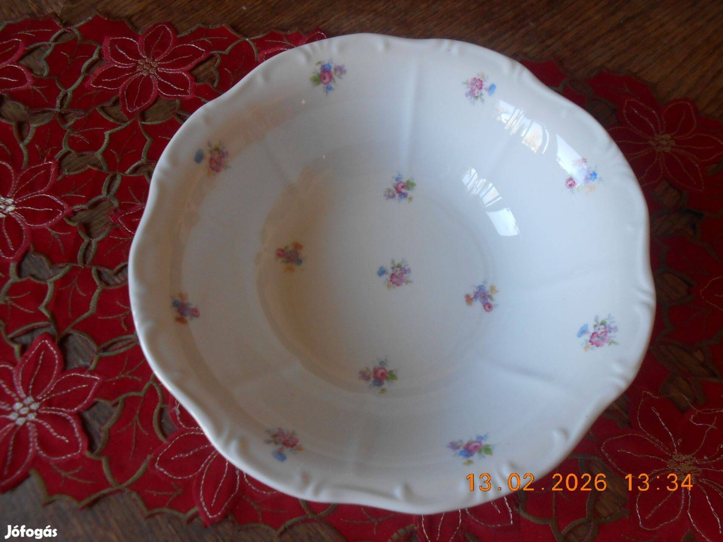 Zsolnay antik kompótos salátás tál