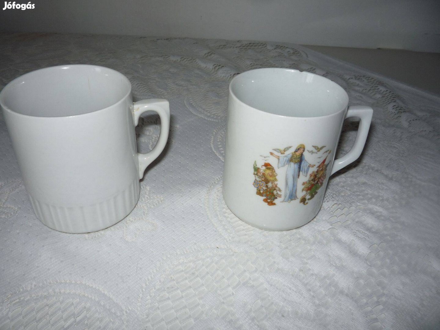 Zsolnay csésze gyűjtőknek, fehér, Hófehérkés