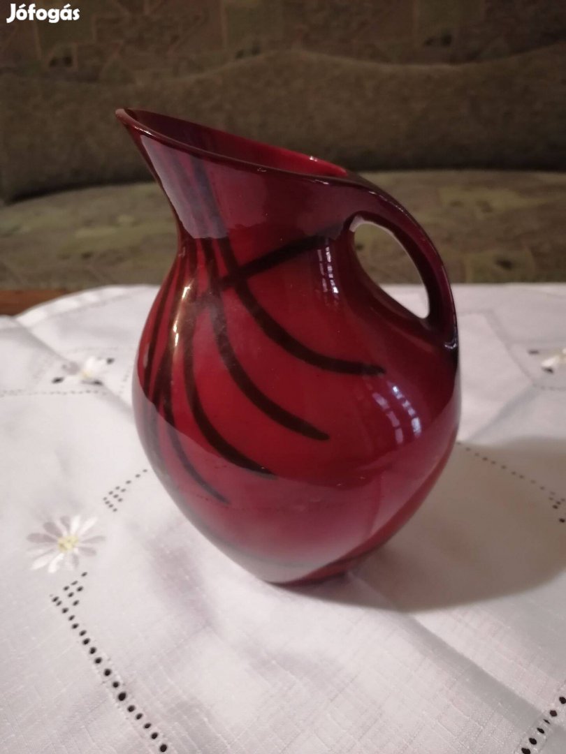 Zsolnay eozin ökörvérmázas kancsó