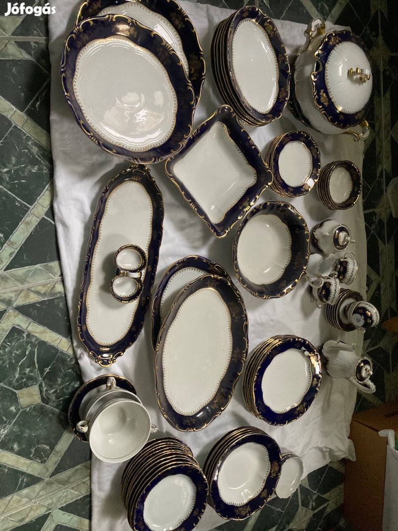 Zsolnay pompadour porcelán étkészlet