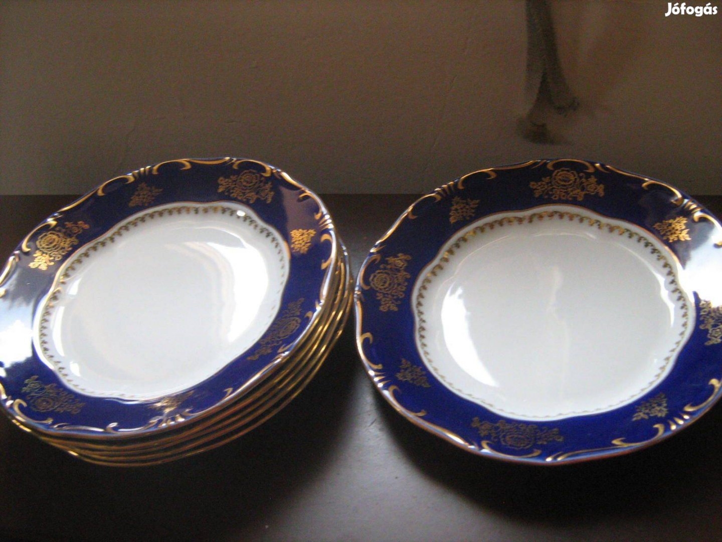 Zsolnay porcelán Pompadur I süteményes készlet hibátlan