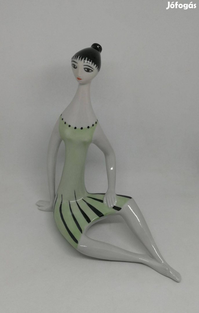 Zsolnay porcelán Török János Art Deco Női figura "Ritka"!