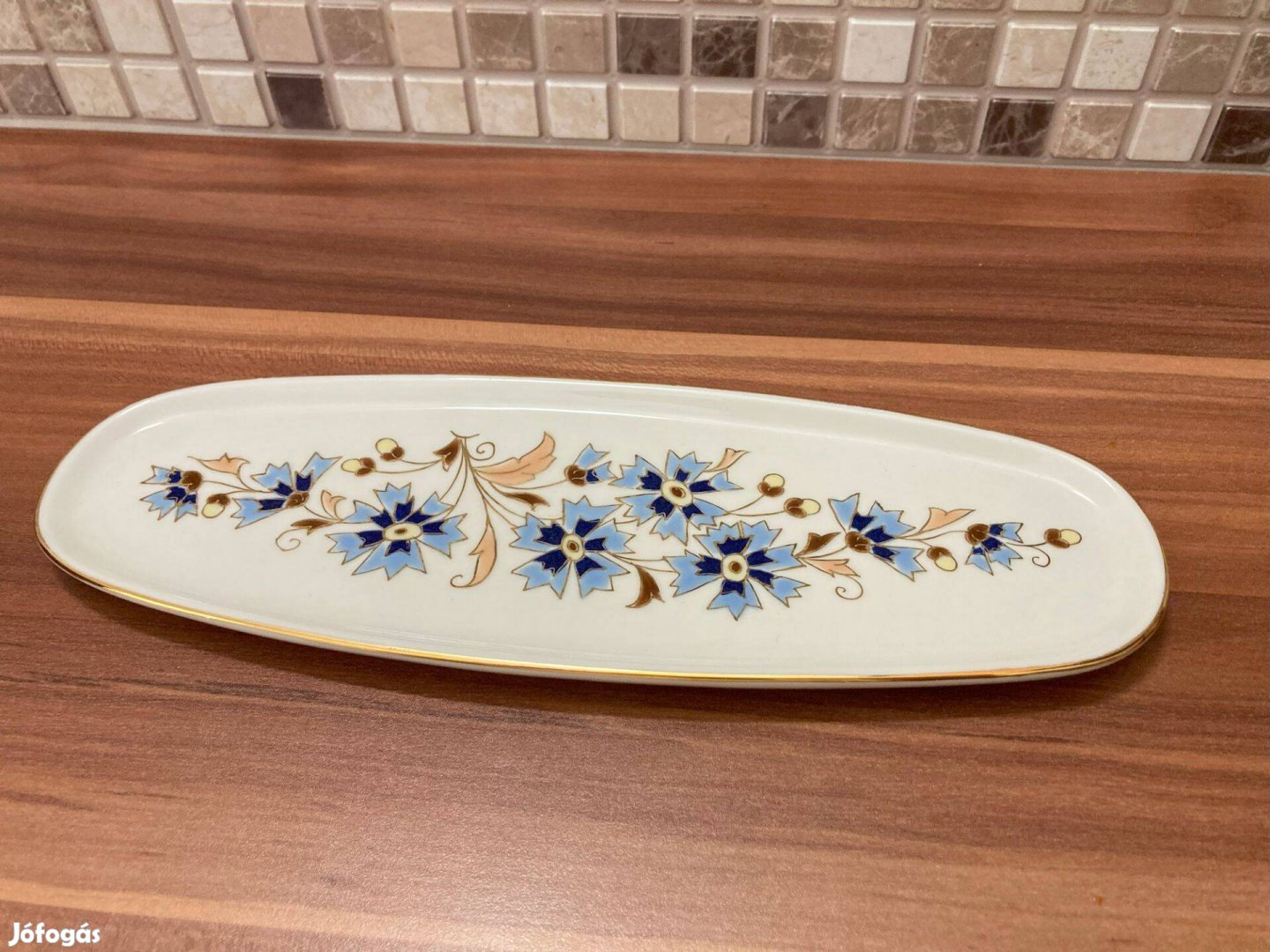 Zsolnay porcelán - Búzavirág 10078/059 Fésűtartó