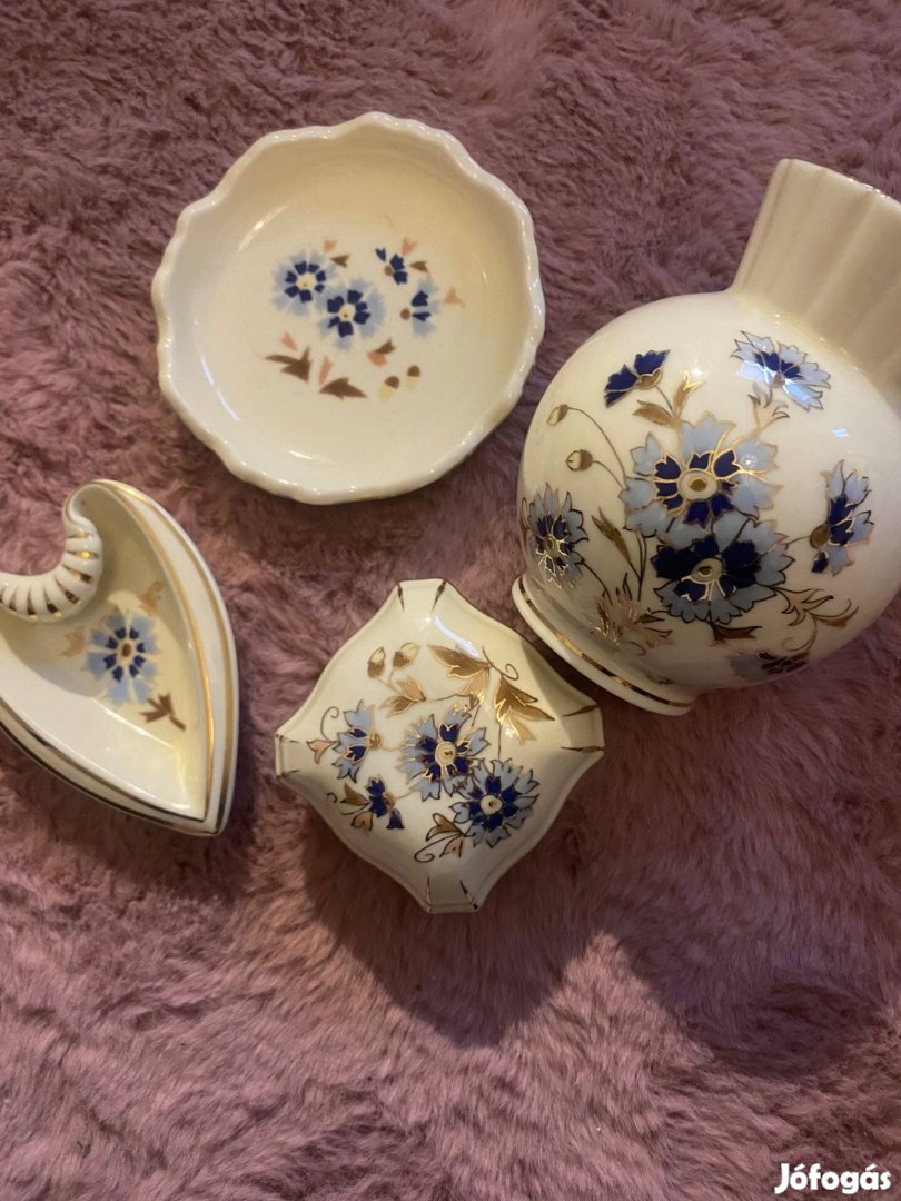 Zsolnay porcelán búzavirágos